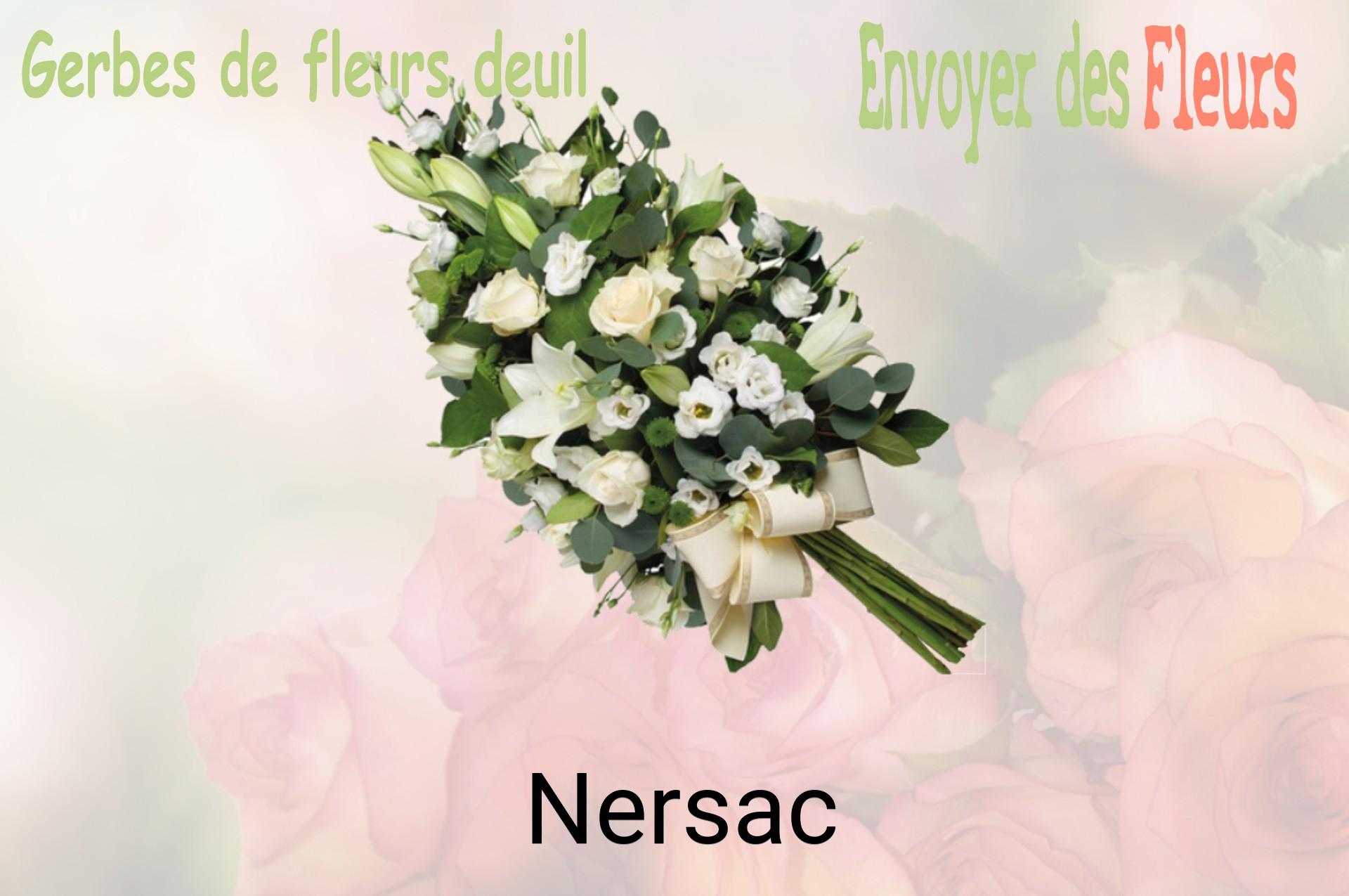Gerbe de fleurs de deuil livrée à Nersac
